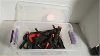 Container of clamps