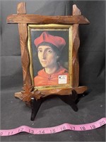 Older Wood Frame with Raphael "Cardinal" Print