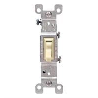 Leviton 15A Single Pole Switch  Ivory (20-Pack)