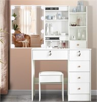 tojump Makeup Vanity with Mirror and Lights