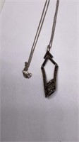 Pendant necklace stamped sterling, 6.3 g