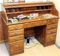 Roll top desk with remaining contents;