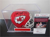 TONY GONZALEZ SIGNED AUTO CHIEFS MINI HELMT JSA