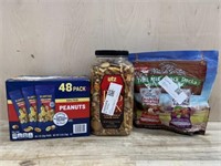 48 pack peanuts, pub mix, & 24 pack trail mix