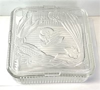 Federal Glass Embossed Refrigerator Box 8" x 8"