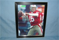 Joe Montana Autographed 8 by 10 color photo with C