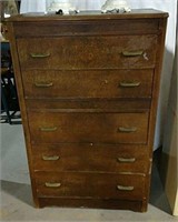 Highboy dresser with 5 drawers