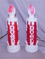 Pair of 1970 Empire NOEL Christmas candle blow