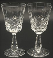 (2) Waterford 
Crystal Wine Stems, Marked