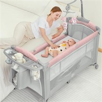 BabyBond Baby Bassinet Bedside Crib, Pack and