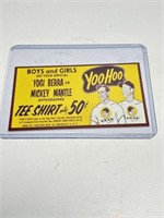 Mickey Mantle Yogi Berra Yoo Hoo Baseball Card