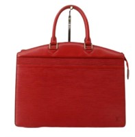 Louis Vuitton Red Epi Castilian Handbag