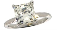 14k Gold 2.38 ct VS1 Princess Cut Lab Diamond Ring