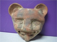 Mexican Jaguar Pottery Mask Wall Art 10"