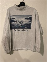 Vintage Alaska Whale Tail Shirt Embroidered