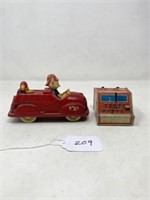 2-Toys, Sun Rubber Donald Duck Fire Truck,
