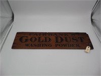 Wooden Advertising Box End - Fairbanks Gold Dust