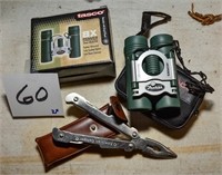 NEW TASCO BINOCULARS - AM. CAMPER MULTI TOOL