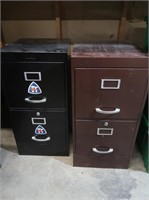 2 2-drawer File Cabinets 18x14x30