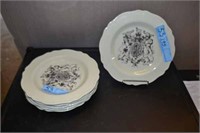 (6) Williamsburg Kings Arms Tavern Plates