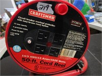 Craftsman 50 ft Cord Reel with Cord and 4 Outlets