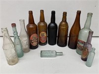 Box Lot Misc Old Bottles inc Beers, Rosella etc