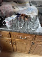 Glassware and coffee mugs