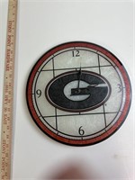 Georgia Bulldogs Glass Clock