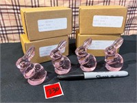 Fenton Glass - 4 Bunny Minis