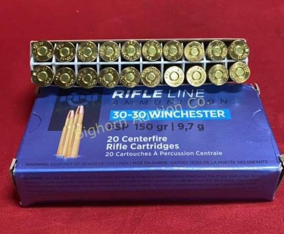 Ammo 30-30 Win, 20Rds PPU FSP 150 Grain