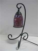 16" Glass Bell Lamp Powers On