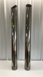 Set of chrome exhaust pipes - 5 X 55 inch