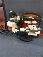 Snow ball snowman cart