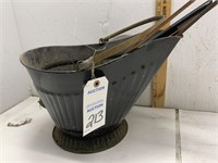 Coal Ash Bucket With Tools