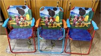 3 Folding Kids Chairs
