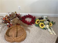 Wreaths & basket