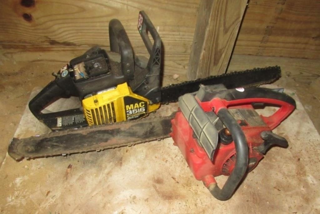 McColluch 3516 and Homelite Chainsaws.