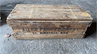 Vintage Allied Farm Equipment Parts Box. Measures