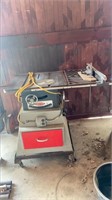 Beaver Power Tools Table Saw on wheels with full