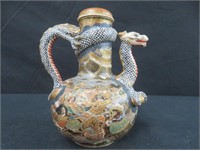 ORIENTAL PORCELAIN DRAGON SATSUMA TEA POT