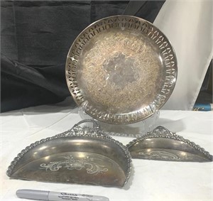 Silver Plated Pan Crumb Catcher & Tray