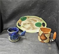 Pottery Fish Mug, Rattler Mug, Fitz & Floyd Duck