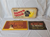 3 Bar Themed Signs