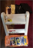 Lot of misc. includes step stool, micro fiber