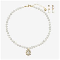 Monet Pendant & Earring Set  Simulated Pearl