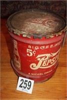 Vintage Metal Pepsi Cola Barrel