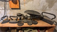 Antique, Fairbanks, iron weight scale, with four
