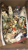 FLAT OF ASST PORCELAIN FIGURINES & COLLECTABLES