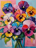 Pansy Bouquet I LTD EDT Signed Van Gogh Limited