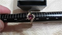 14K Ruby Ring - approx. size 4 1/4, Oval ruby
